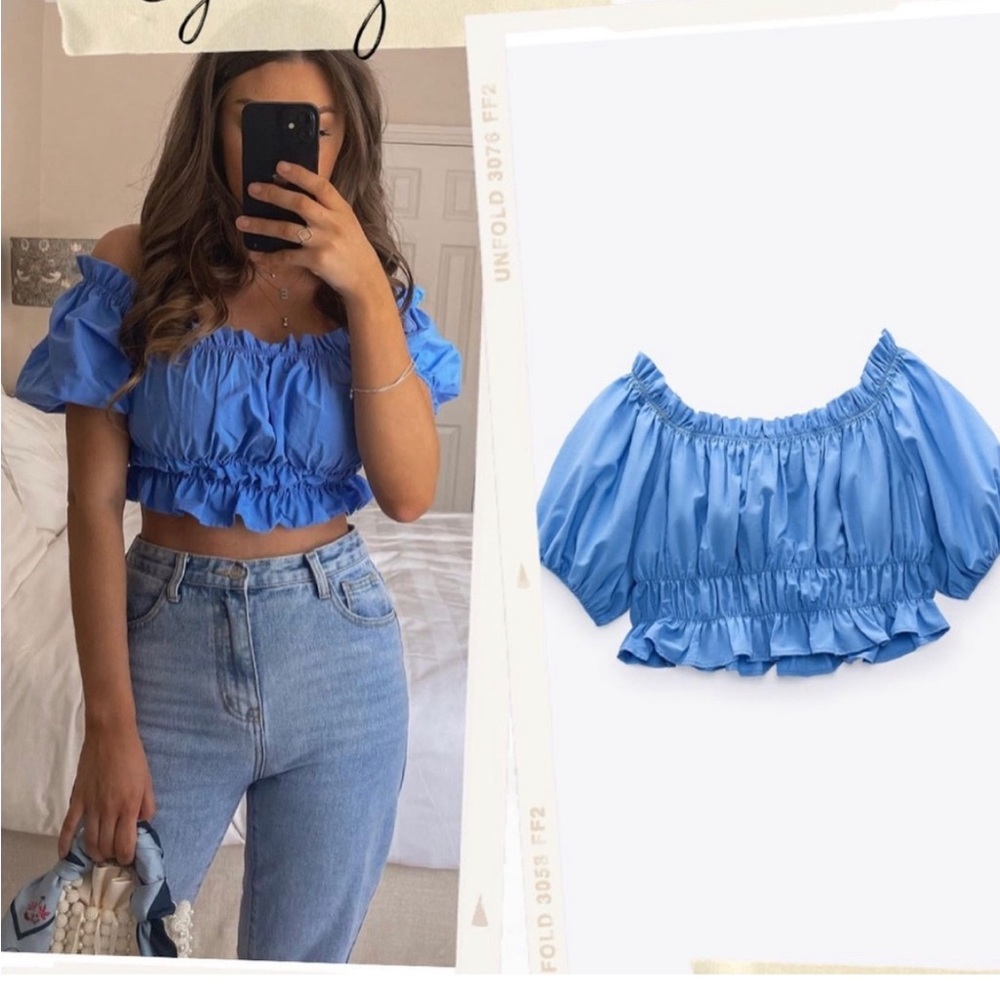 ZARA Poplin Top